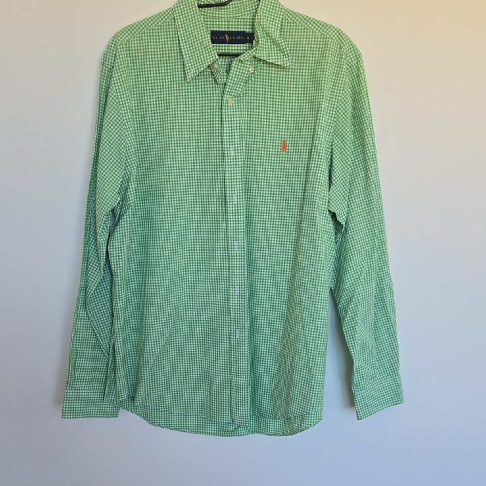 Green Checkered Men's Shirt